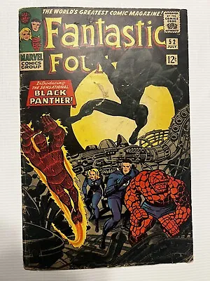 Buy Fantastic Four #52 - 1st Appearance Black Panther!!!  • 341.34£