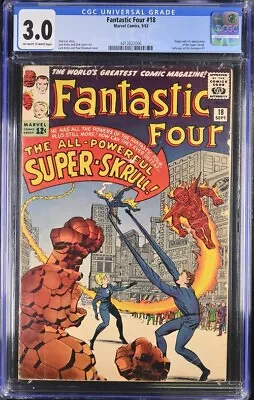 Buy Fantastic Four #18 Marvel Comics, 9/63 CGC 3.0 • 158.12£