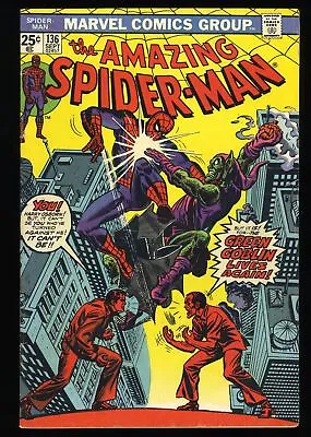 Buy Amazing Spider-Man #136 FN 6.0 Classic Green Goblin Cover! Romita Cover! • 38.65£