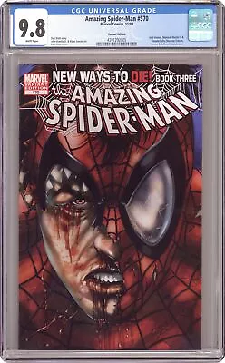 Buy Amazing Spider-Man #570B Ross Variant 1st Printing CGC 9.8 2008 4391292005 • 143.86£