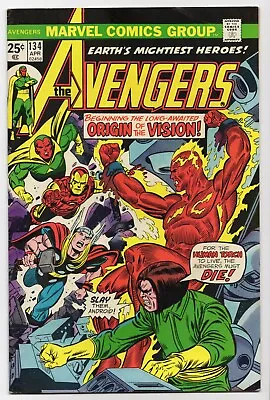 Buy 🔑Avengers #134 - Marvel Comics (1975) - Origin Of Vision • 11.79£