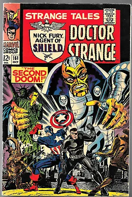 Buy Strange Tales #161 Marvel 1968 Steranko, Adkins, Nick Fury, Dr. Strange FNVF • 51.19£
