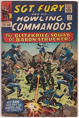 Buy Sgt Fury And His Howling Commandos #14, Marvel Comics 1965 VG+ 4.5 1st Blitz Sqd • 17.53£