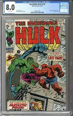 Buy Incredible Hulk #122 CGC 8.0 • 122.96£