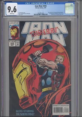 Buy Iron Man #304 CGC 9.6 1994 Marvel 1st App Hulkbuster Armor Spider-Man Cards Incl • 78.23£
