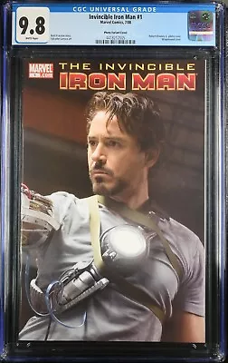 Buy Invincible Iron Man #1 (2008) CGC 9.8 White! Robert Downey Jr Photo Variant! MCU • 239.85£