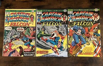 Buy Marvel Captain America (and Falcon) #191, 192, 196 Bronze Age F-VF Lot Of 3 • 11.04£