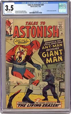 Buy Tales To Astonish #49 CGC 3.5 1963 2117331002 Ant-Man Becomes Giant Man • 181.84£