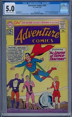 Buy Adventure Comics #293 Cgc 5.0 Superboy General Zod Lex Luthor 1st Comet • 123.92£