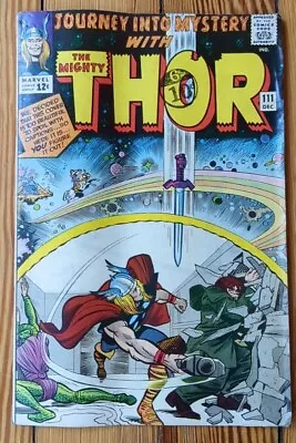 Buy Thor Journey Into Mystery #111 VG- Marvel Silver Age Stan Lee Jack Kirby  • 25£