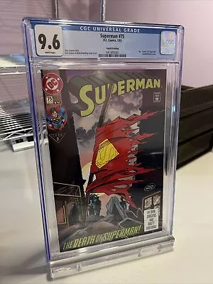 Buy Superman #75 CGC 9.6 Death Of Superman 1/1993 4th Print DC Comics • 71.95£