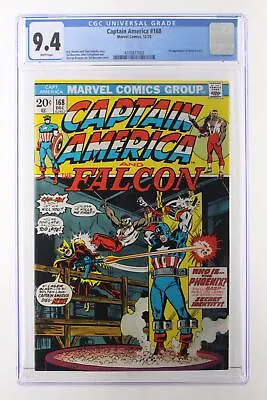 Buy Captain America #168 - Marvel Comics 1973 CGC 9.4 1st Appearance Of Helmut Zemo. • 173.07£
