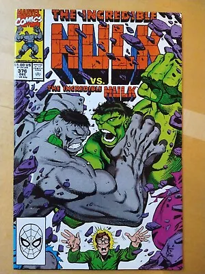Buy The Incredible Hulk #376 Vs Grey Hulk - 1st Agamemnon Marvel Comics VF+ • 15.27£