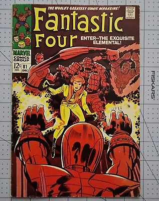 Buy Fantastic Four 81 • Marvel 1968 • VG • Crystal  (Inhumans) Joins Fantastic Four • 8.79£