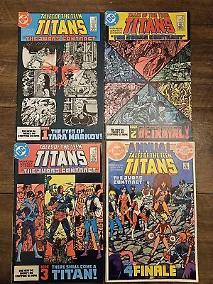 Buy DC Tales Of The Teen Titans #42-44 & Annual 3(The Judas Contract-1st Nightwing) • 80£