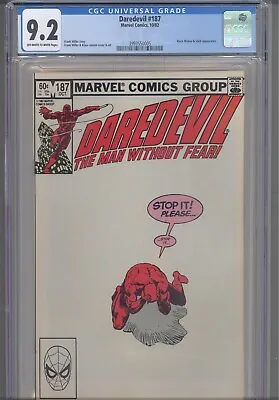 Buy Daredevil #187 CGC 9.2 1982 Marvel Comics Frank Miller Cover & Art Punisher App • 33.53£