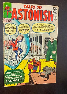 Buy TALES TO ASTONISH #45 (Marvel Comics 1963) -- 2nd Appearance THE WASP -- GD/VG • 41.09£