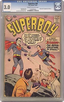 Buy Superboy #68 CGC 3.0 1958 1135978029 1st App. Bizarro • 411.12£