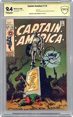 Buy Captain America #113 CBCS 9.4 SS Jim Steranko 1969 18-0A6056E-001 • 730.80£