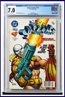 Buy Action Comics Superman #718 CGC Graded 7.0 DC 1996 Newsstand Edition Comic Book. • 37.95£