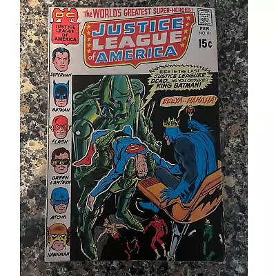 Buy Justice League Of America No 87 1971. Neal Adams Cover.  • 23.72£