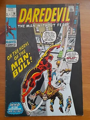 Buy Daredevil #78 July 1971  FINE+ 6.5 1st Appearance Of Man-Bull • 29.99£