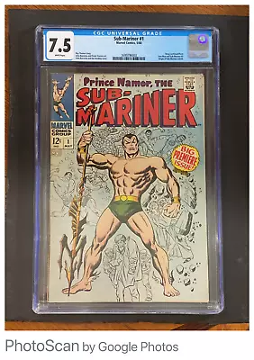 Buy Sub-Mariner #1 CGC 7.5 Marvel Comics (1968) Origin Retold, Buscema Cover! • 339.80£