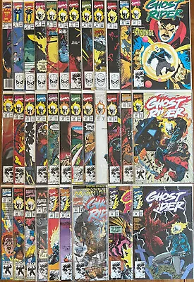 Buy GHOST RIDER, MARVEL,  1990-93, Lot #1-31,33,34, 1 EACH, (33 TOTAL),  VERY GOOD • 695.73£