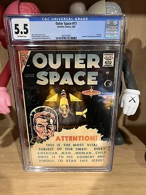 Buy Outer Space 17 Comic Cgc 5.5 1st Issue Golden Age Space Age Batman Superman Rare • 179£