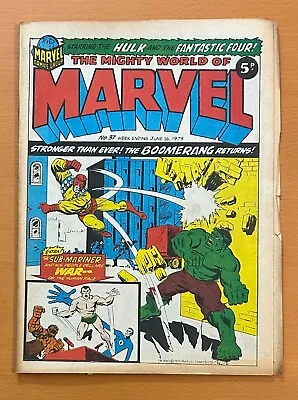 Buy Mighty World Of Marvel #37 RARE MARVEL UK 1973. Stan Lee. FN Bronze Age Comic • 14.95£