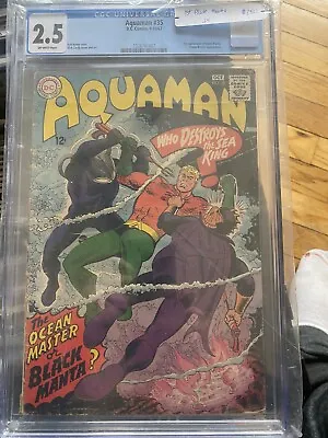Buy Aquaman #35 CGC 2.5 1st Appearance Of Black Manta Will Be In New Movie • 189.30£