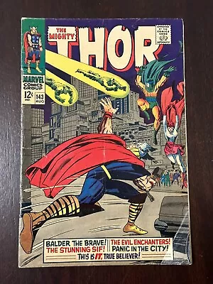 Buy The Mighty Thor #143  VG 1968 The Enchanters App.  Jack Kirby • 12.79£