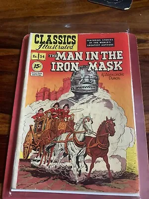Buy THE MAN IN THE IRON MASK CLASSICS ILLUSTR. No 54 DEC1948 FINE/FINE+ • 2.99£