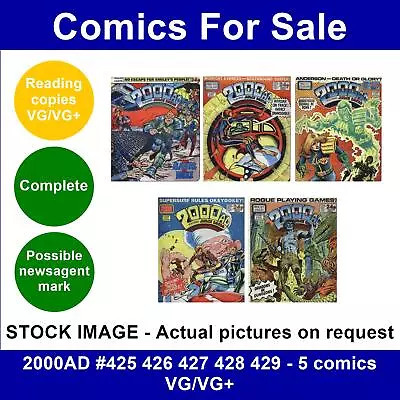 Buy 2000AD #425 426 427 428 429 - 5 Comics VG/VG+ • 8.99£
