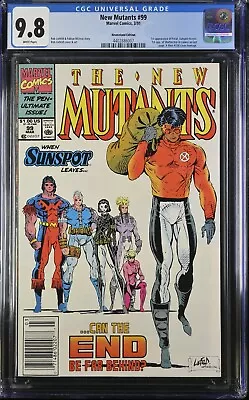 Buy The New Mutants #99 CGC Graded 9.8 Marvel Comics 3/91 NEWSSTAND Tough To Find • 233.23£