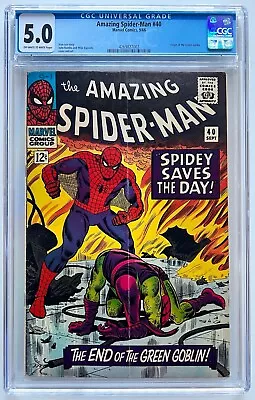 Buy Amazing Spider-Man #40, CGC 5.0 VG/F, Origin Of GREEN GOBLIN 1966, MCU • 159.90£