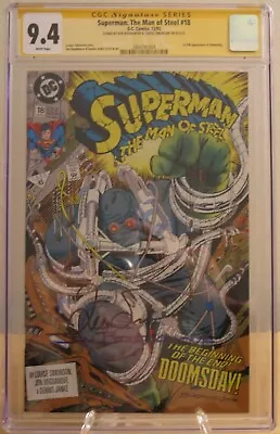 Buy Superman Man Of Steel #18 CGC SS 9.4 Signed Jon Bogdanove & Louise Simonson NM • 67.17£