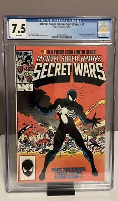 Buy Secret Wars #8 CGC 7.5  Origin Of Black Symbiote! • 117.57£