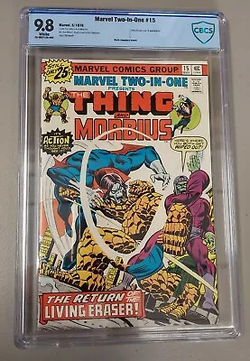 Buy MARVEL TWO-IN-ONE #15 ~ CBCS 9.8 ~ Mark Jewelers Insert ~ 1976 • 158.12£
