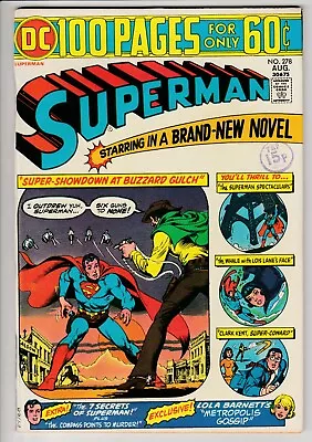 Buy Superman #278 • 1974 • Vintage DC 60¢ Batman Joker • 100 Page Super Spectacular • 4.20£