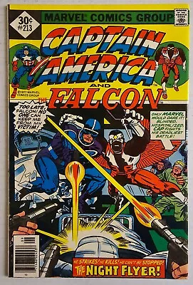 Buy Captain America And The Falcon #213: The Night Flyer! Marvel Comics Group 1977 • 1.60£