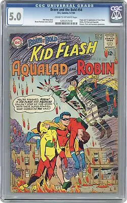 Buy Brave And The Bold #54 CGC 5.0 1964 1205357018 1st App. And Origin Teen Titans • 603.21£