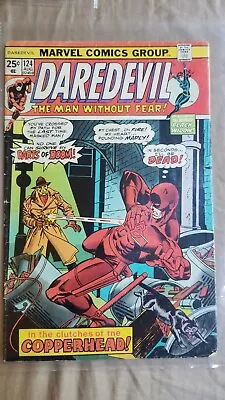 Buy C 1975 Vintage Marvel Comics Group Daredevil The Man Without Fear # 124 • 64.28£