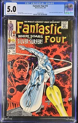 Buy Fantastic Four #72 CGC 5.0 Silver Surfer & Watcher App. Iconic Cover 4406422008 • 119.93£