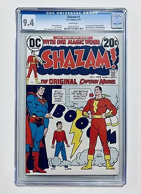 Buy SHAZAM #1, (1973), 1st Appearance CAPTAIN MARVEL Since The Golden Age, CGC, 9.4 • 157.74£