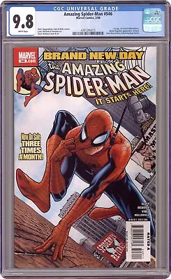 Buy Amazing Spider-Man #546A McNiven 1st Printing CGC 9.8 2008 4391295015 • 98.83£