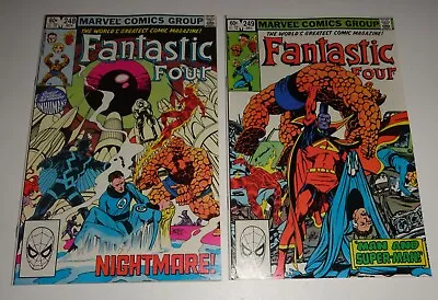 Buy Fantastic Four #248,249 John Byrne   9.4/9.6 High Grade 1982 Inhumans • 39.18£