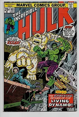 Buy INCReDiBLE HuLK #183 From 1975 ZZZaX ReTuRN Of The LiViNG DYNaMo ! • 17.34£