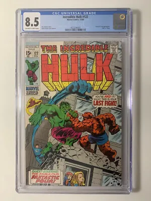 Buy Incredible Hulk #122 VF+ CGC 8.5! Classic Thing Vs Hulk! • 149.79£