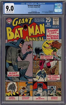 Buy Batman Annual #5 Cgc 9.0 Off-white To White Pages Dc Comics 1963 • 225.20£